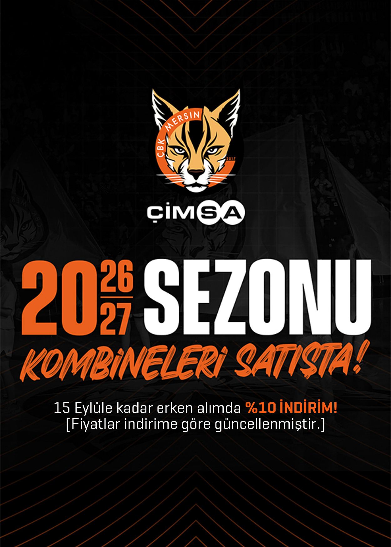 ÇİMSA ÇBK Mersin 2026-2027 Kombine etkinlik afişi
