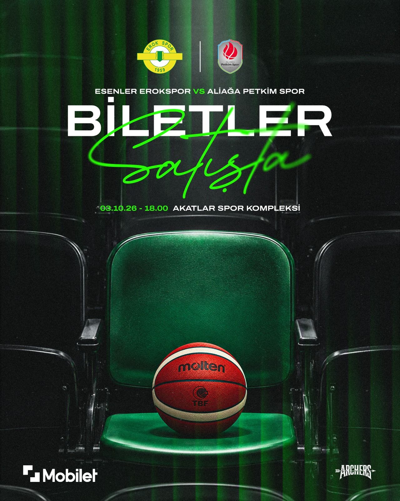 Esenler Erokspor - Aliağa Petkim Spor etkinlik afişi