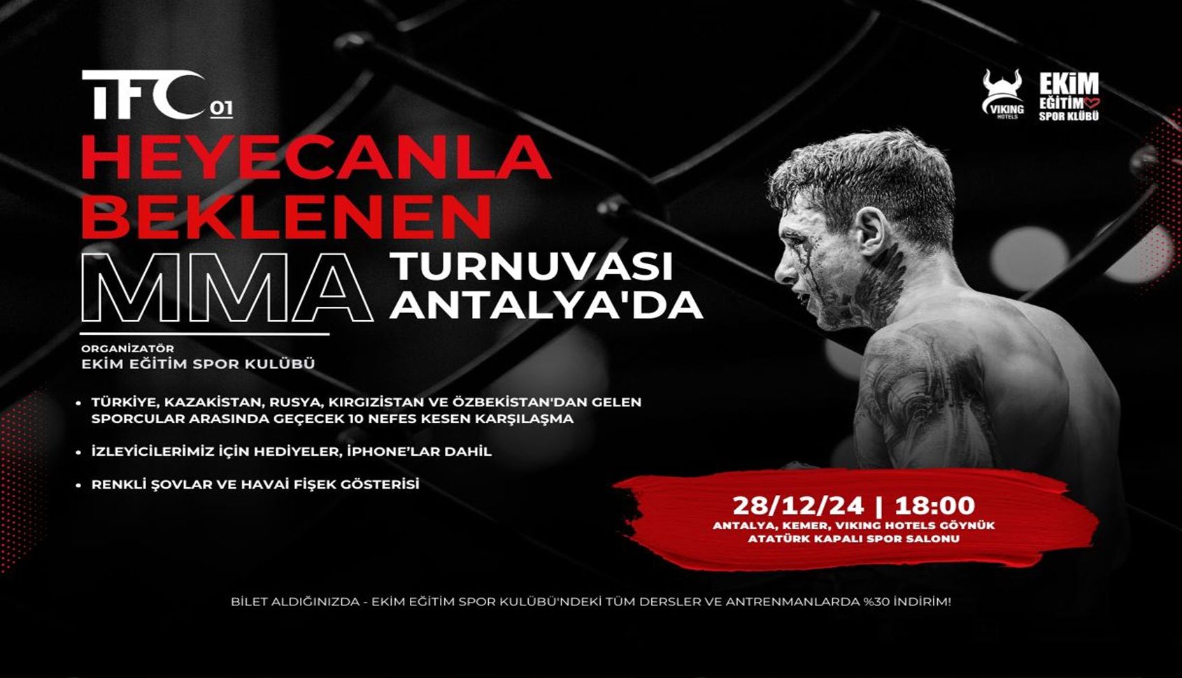 MMA Kafes Dövüşü Turnuvası - Kemer Belediyesi Göynük Atatürk Salonu - Antalya