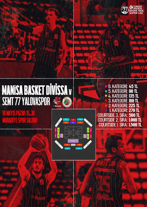 Manisa Basket Divissa - Semt 77 Yalovaspor - Muradiye Spor Salonu - Manisa